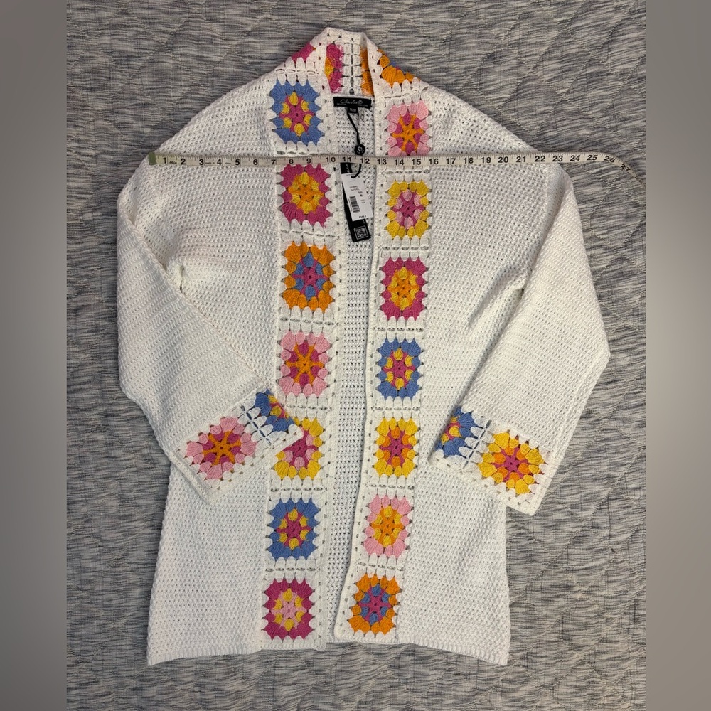 Charlie B Knit Crochet Cardigan Sz XL NWT | Charlie B Cotton Cardigan Sz XL - - Picture 7 of 12